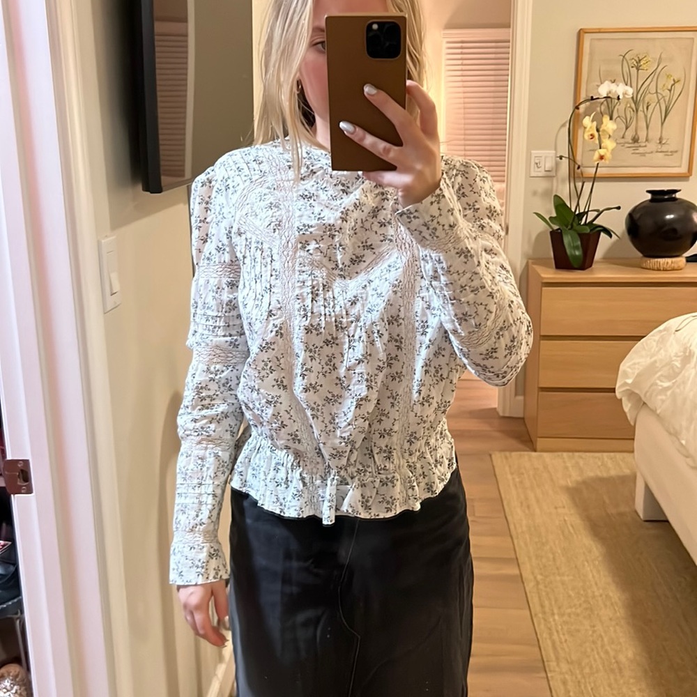 Soeur prairie style floral and lace blouse